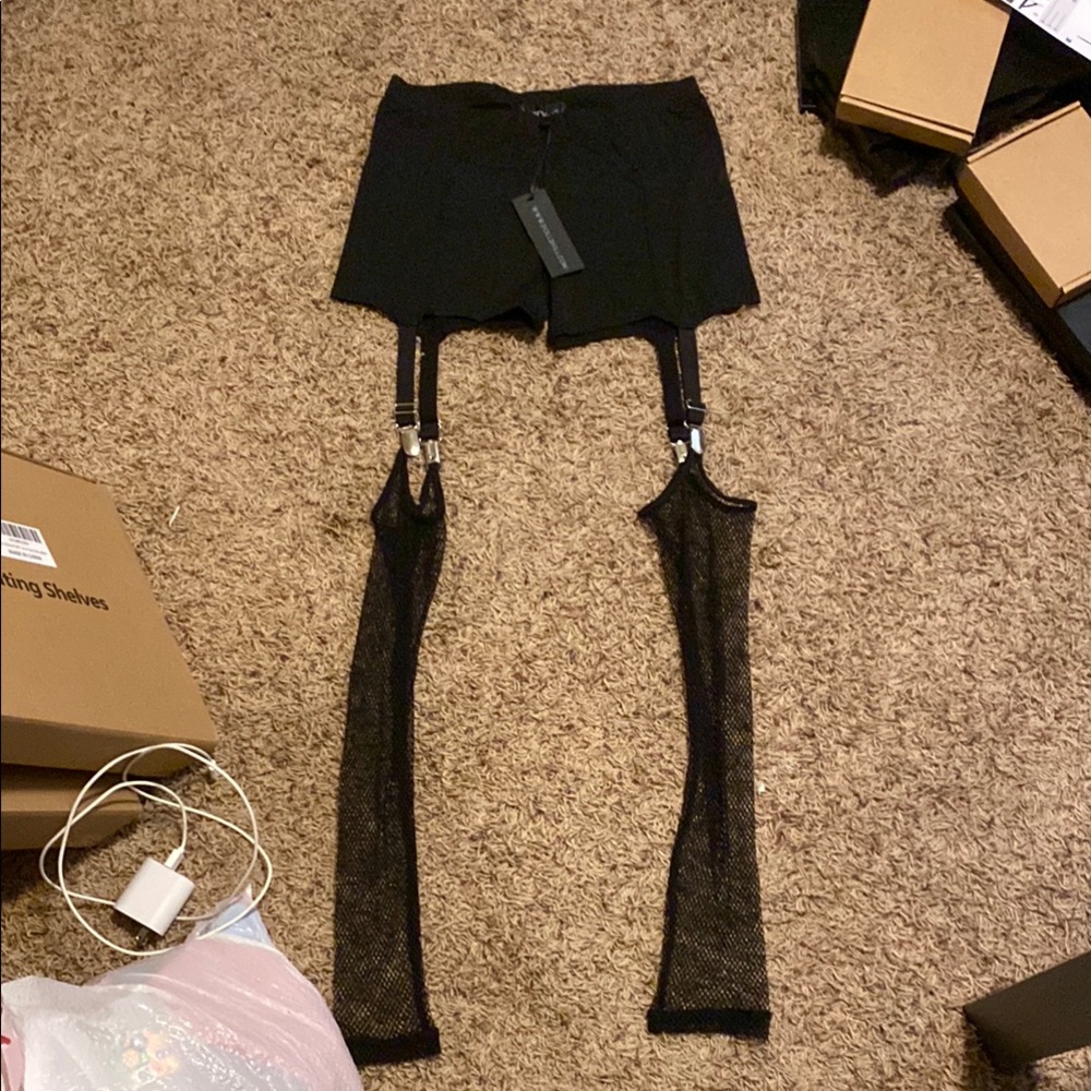 Dolls Kill Black Mesh Leggings